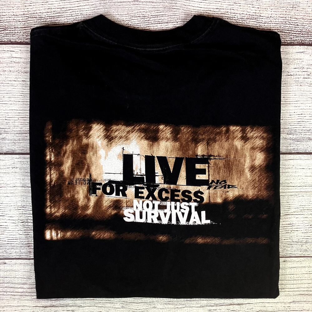 Vintage 1990s No Fear Live For Excess Not Just For Survival T-shirt